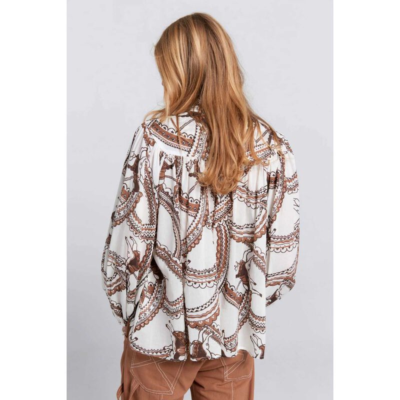 Karen Walker Reining Bow Blouse image number 1